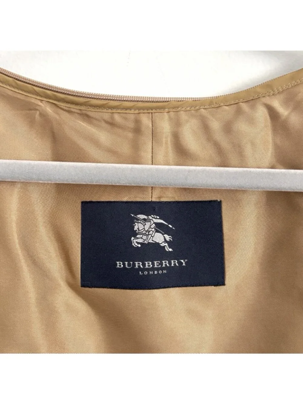 Burberry London Men’s Brown Wool Zip-In Coat Jacket Liner Only Insert